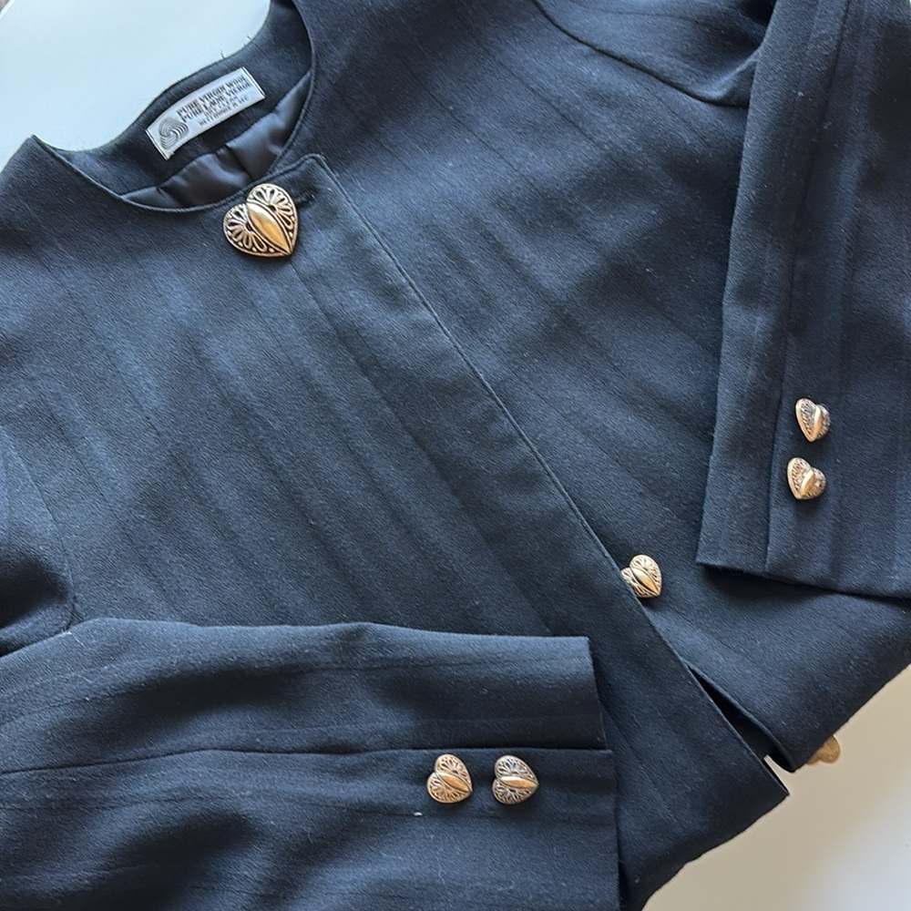 Vintage Black Striped Coat